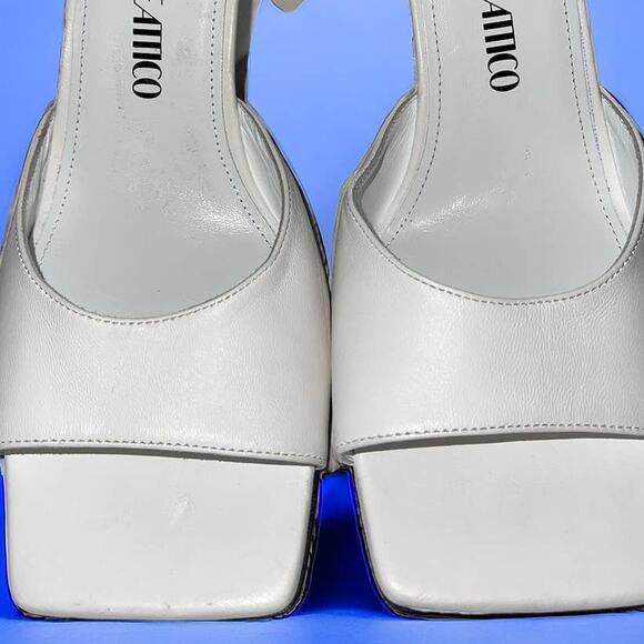 NEW Attico Devon White Sculptural Heel Mules Size 38 - Picture 9 of 14